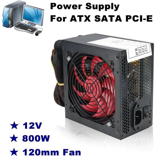 800W Multi-channel PC Power Supply 12cm Fan Computer Power Supply for Intel AMD PC 12V ATX SLI PCI-E Gaming