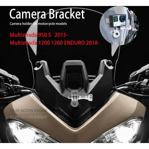 Motorcycle Holder Cam Camera Driving Recorder Bracket Front Camera Mount CamRack For DUCATI Multistrada 950 S 1200 1260