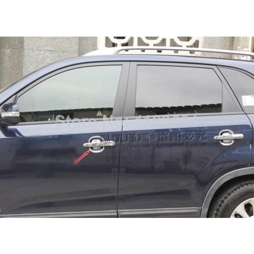 For Kia sorento 2013 2014 ABS Chrome Door Handle Bowl Cover Cup Trim Molding Garnish