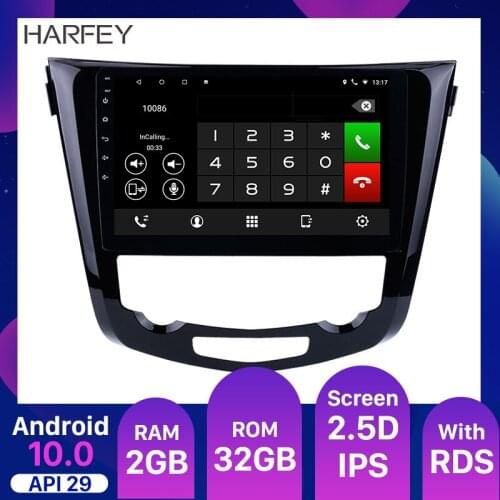 Harfey 2 Din Android 10.0 10.1 inch Multimedia Player For 2016 Nissan Qashqai Car Radio Stereo GPS Navigation Head Unit