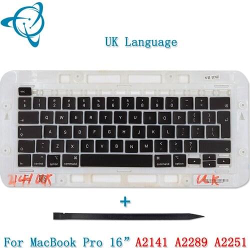 ShenYan UK Laptop A2141 A2289 A2251 UK Keycaps Keys key Cap Keyboards Scissor for Macbook Pro Retina 13" 15" 2019 2020 Year