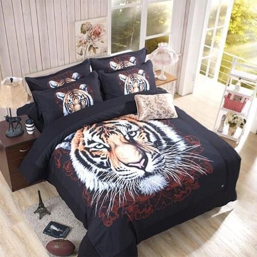 3D Animal Digital Printing Tiger Bedding Sets Children Adult Bedclothes Quilt Duvet Cover Set Single Double King Queen Size
