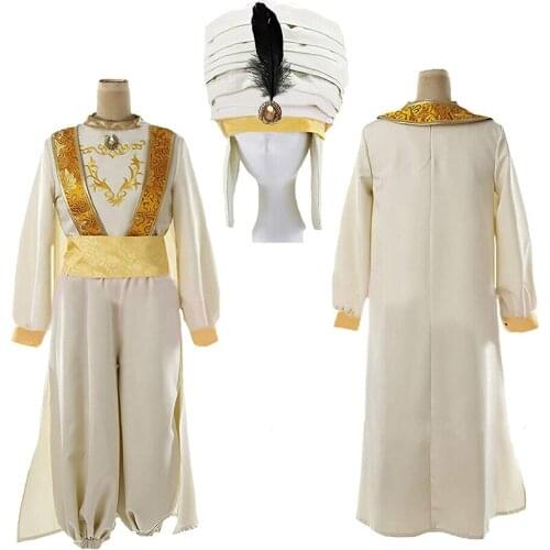 Movie Aladdin Cosplay Costume Halloween Party Costumes for Adult Outfit With Hat