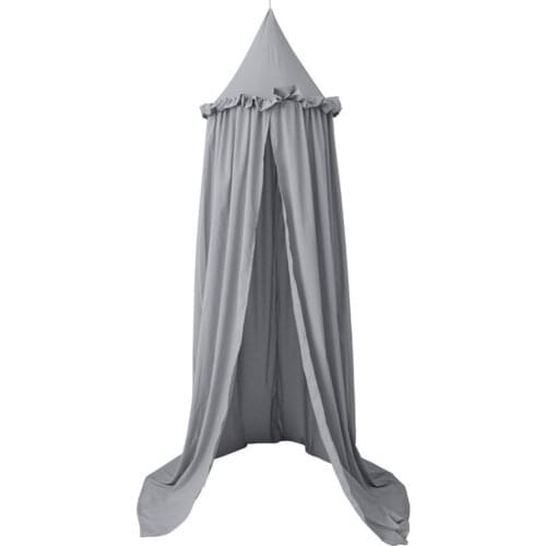 Kids Bed Canopy Bed Curtains Girl Princess Round Dome Canopy Baby Crib Cot Hanging Tent Children Play Tent House Room Decoration