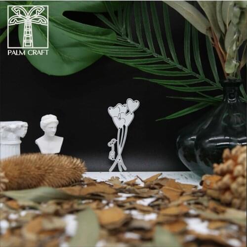 Love heart shape balloon valentine metal die cutting dies 2020 DIY Scrapbook Paper Card making die cut Crafts embossing Stencil