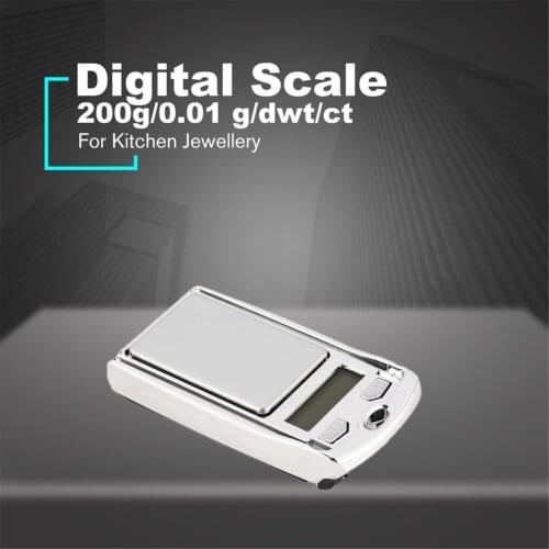 Mini Digital Pocket Scale 200g 0.01g Precision g/dwt/ct Weight Measuring for Kitchen Jewellery Pharmacy Tare Weighing