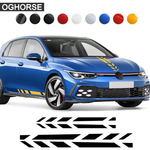 Car Hood Cover Decal Door Side Skirt 5D Carbon Fiber Vinyl Stickers for VW Volkswagen Golf 8 MK8 R Line GTI GTD GTE 2020 2021