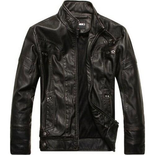 New Brand motorcycle leather jackets men ,mens leather jacket, jaqueta de couro masculina,mens leather jackets Parka 5XL Coats