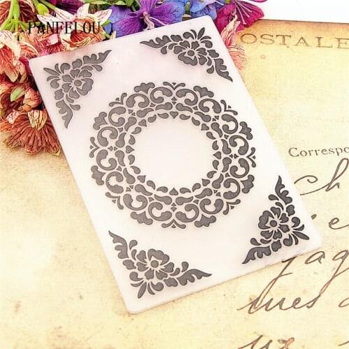 NEW 10.5x14.8cm Vines wreath Embossing folders Plastic For Scrapbooking DIY Template Fondant Cake Photo Album Card Making