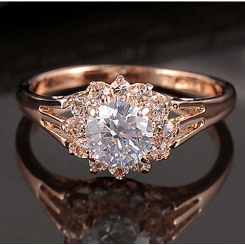 Italina Rigant Engagement Ring Made With Austrian Crystal Stellux Cubic Zirconia #RG93733