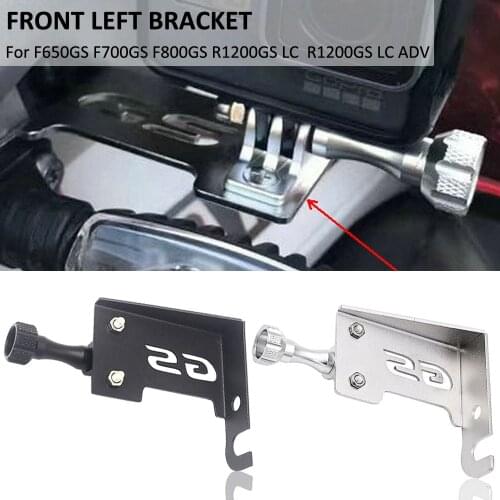 Front Left Bracket For Go Pro Dash Cam Motorcycle For BMW F1200GS LC ADV R1250GS LC ADV 2018 2019 R1200GS LC ADV 2014-2018