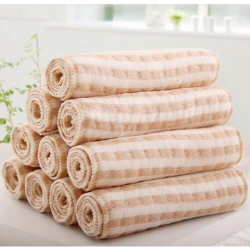 10 PCS/LOT Organic Cotton 3 Layer Insert Baby Training Pant Babies Reusable Diapers Cloth Diaper Washable Infant Nappies Diapers