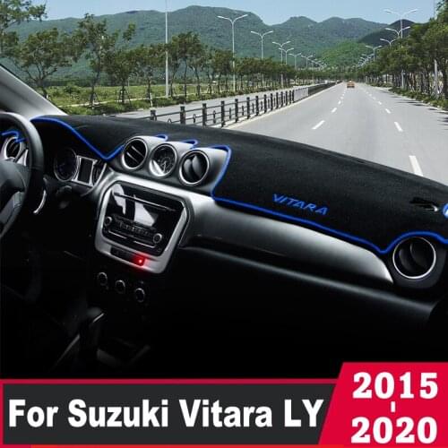 Car Dashboard Cover Mats Avoid Light Pad Instrument Panel Carpets For Suzuki Vitara LY 2015 2016 2017 2018 2019 2020 Accessories