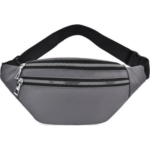 New unisex men waist bags women banana pink fanny pack men belt bag black geometric waist packs laser chest phone pouch