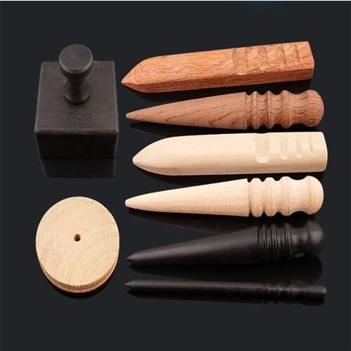 Sanbest Leather Edge Sanding Rod Sandalwood Beech Rosewood Carving Polishing DIY Tools