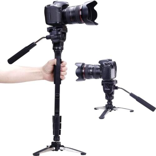 YT288 Camera Tripod 3 Section Extend Adjustable+Ball head 1/4 inch Quick Release Plate for Canon Nikon Sony Olympus Pentax