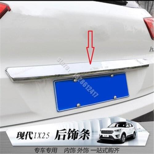 Car styling For Hyundai ix25/Creta 2015-2019 stainless steel Rear Trunk Lid Trim Cover trim Trunk Lid Cover Trim