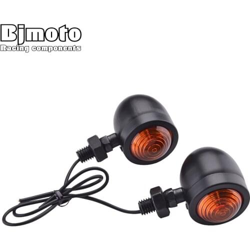 1Pair Motorcycle Turn Signals Indicator Light Retro Bullet Flashers LED Bulbs Lamp Motorcycle Accessories Signal Light