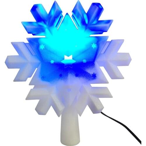 Led Projection Snowflake Tree topper 2 colorful led light source Projection Hanger