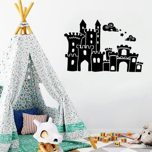 Cartoon Castle Vinyl Wall Sticker Home Decor Stikers For Kids Rooms Decoration Removable Decor Wall Decals