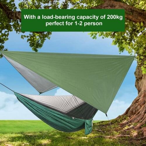 Waterproof Antimosquito Sunshade Canopy Awning with Mosquito Net Hammock Set Outdoor Camping Hiking Supplies