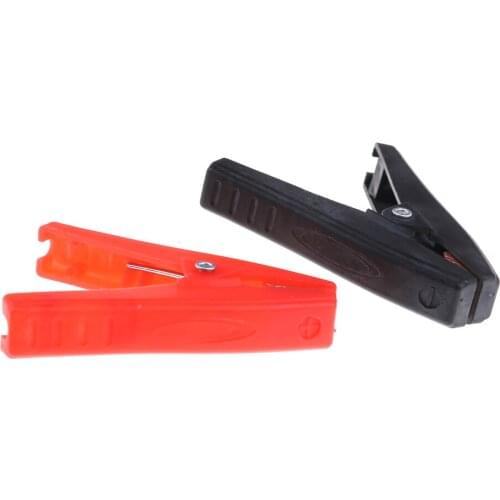 2pcs 100A Crocodile Alligator Clips Car Battery Insulated Clip Clamp Connector for Electrical Battery Chargers