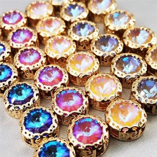 10mm Crafts Beads Gem Flower Crystal Glass Jewelry Charms Light Rose MI Garment Beads craft beads needlework for jewelry making