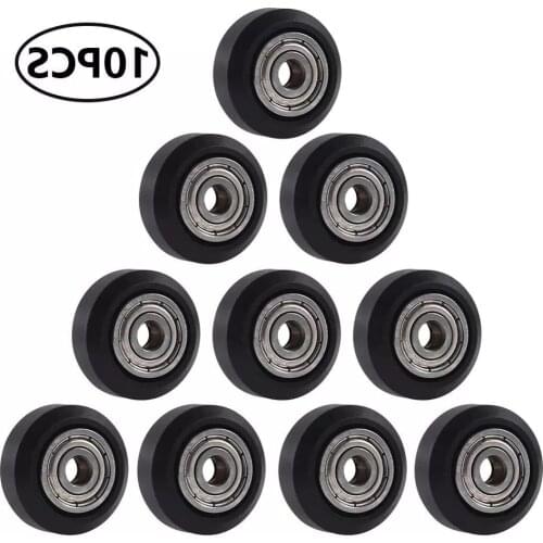 10 PC POM V Slot Wheel Big Plastic Pulley Wheel with Bearing Idler Pulley Gear Perlin Wheel for Creality Ender 3 CR-7 CR-8 CR-10