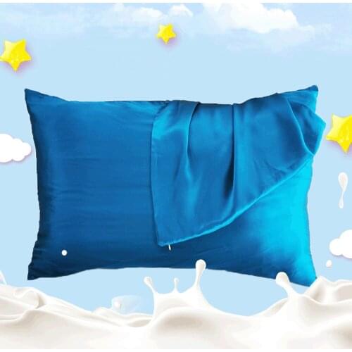 100% Nature mulberry Silk pillowcase zipper pillowcases pillow case for healthy standard queen king multicolor Free shipping