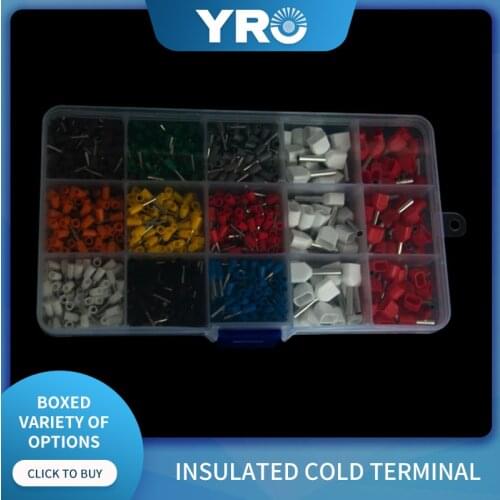 1200 PCS/Box Brass Cold-pressed Terminal Connecting Terminal VE0508 TE2512 TE2508