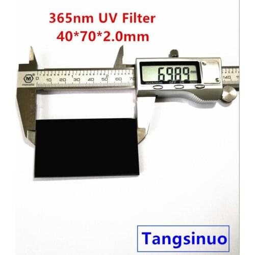 40*70*2.0mm 365nm ZWB2 UG1 UV Pass Filter Ultraviolet Black Glass U-360