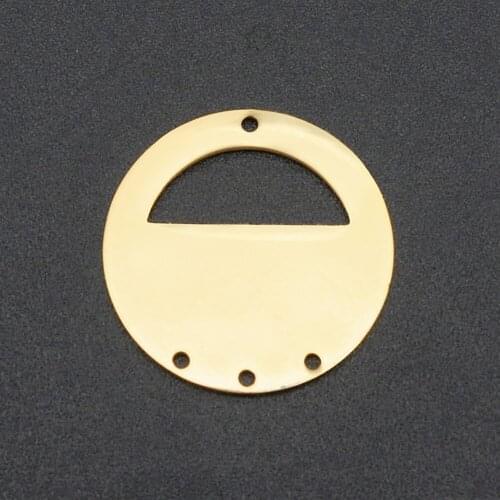 5pcs/lot 100% Stainless Steel Round Geometric DIY Earring Charm Connector Wholesale Never Fade Top Quality Findings