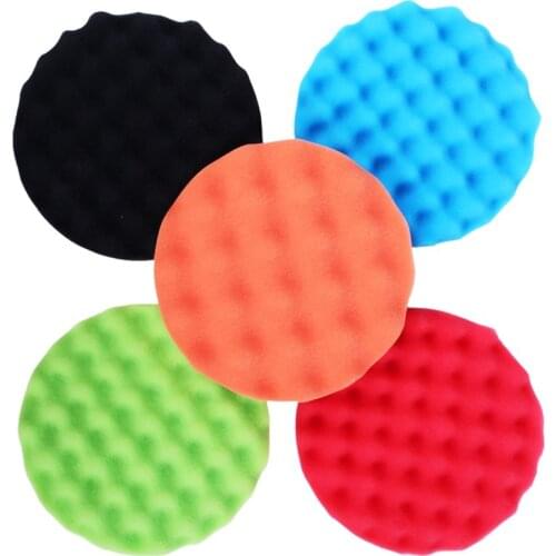 5Pcs 7inch 180mm Sponge Polishing Waxing Foam Buffing Pads for Polishers Auto Car