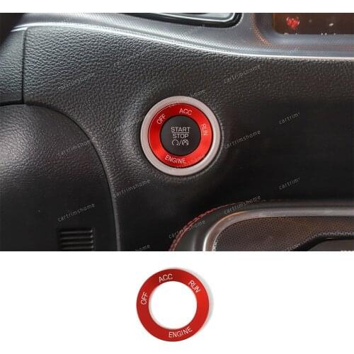 Aluminum Engine Start Stop Button Ignition Trim For Dodge Challenger 2015-19 Red