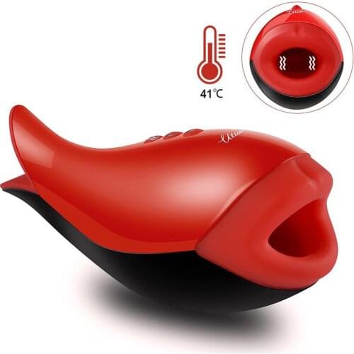 Automatic Heat Blowjob Masturbation cup Penis Vibrator For Men Realistic Deep throat Sucking masturbator vibrating Adults sextoy