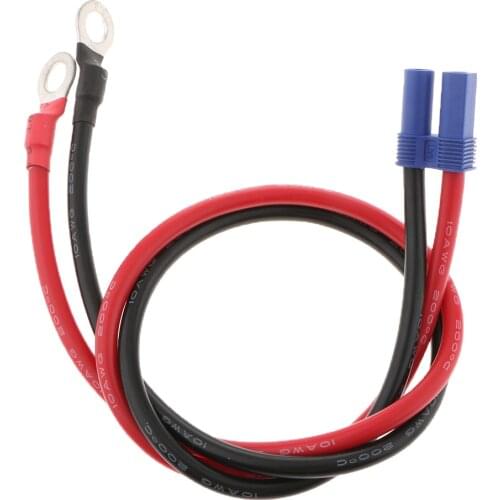 Car Jump Starter Emergency Power Adapter Cable 12V-24V EC5 Connectors to Ring Terminal 500mm corrosion resistant