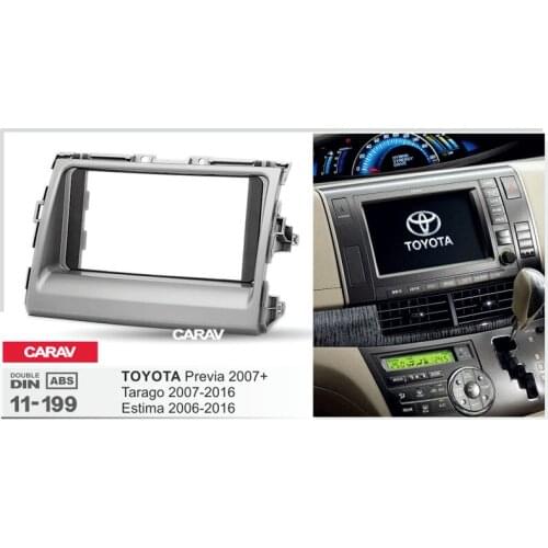 CARAV 11-199 Top Quality Radio Fascia for TOYOTA Previa, Tarago 2007+; Estima 2006+ Stereo Fascia Dash CD Trim Installation Kit
