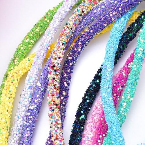 10 Yards/Lot 6mm Rhinestone Trim Crystal AB Chain Round Sequin Applique Cord Tube Wedding Decoration DIY Garment Shoes Bags