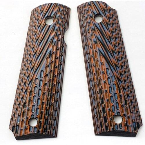 Colt 1911 Grips G10 Handle Full Size 1911 Accessories CNC G10 Handle material Green and black G10