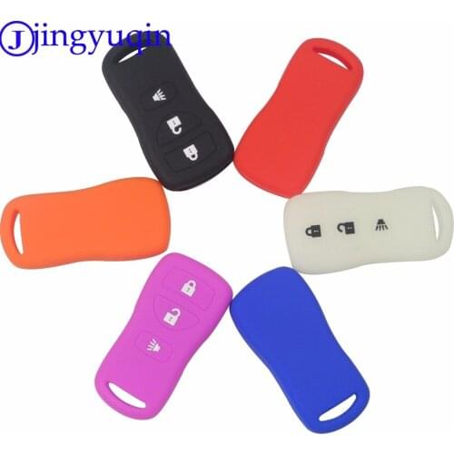 Colorful Silicone 3 Buttons Smart Card Control Car Key Fob Case Cover for Nissan D50 R50 R50X Qashqai Livina Holder Protector