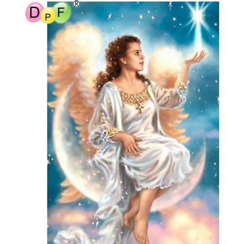 DPF DIY The woman on the moon 5D diamond embroidery crafts home decor wall painting mosaic square diamond painting cross stitch