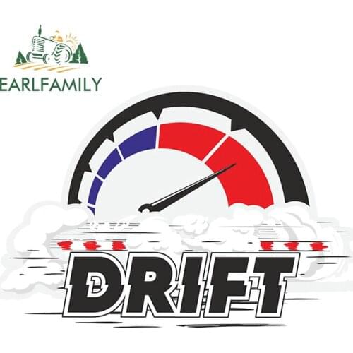EARLFAMILY 13cm x 8.7cm For Drift Funny Car Stickers Cartoon Graffiti Decal Windshield Motorcycle Waterproof Occlusion Scratch