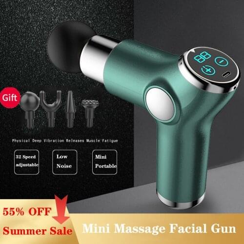 Mini Electric Massager Deep Tissue Percussion Massage Gun for Pain Relief Body Relaxation Massag Facial Gun 마사지 건 pistola masaje