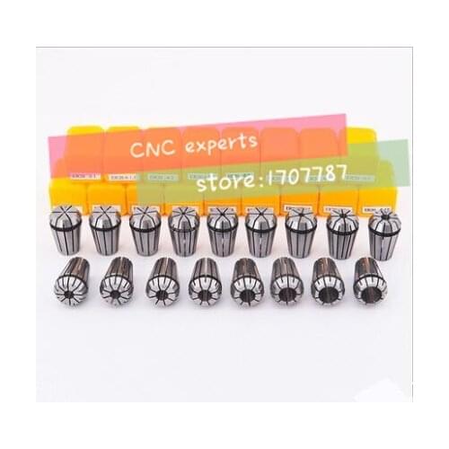 Hot 16pcs/Set standard ER20 Spring Collet set Clamping Nut CNC for milling Machine Engraving lathe tool
