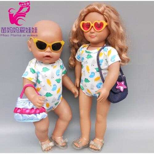18inch Girl Boy Doll Swim Clothes For 43cm Baby Doll BikiniSwim Suit Accessories