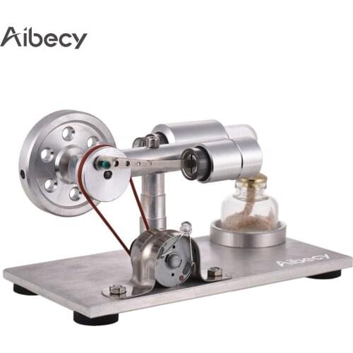 Aibecy Hot Air Stirling Engine Motor Model Electricity Power Generator with LED Physics Educational Toy Birthday Scientific Gift