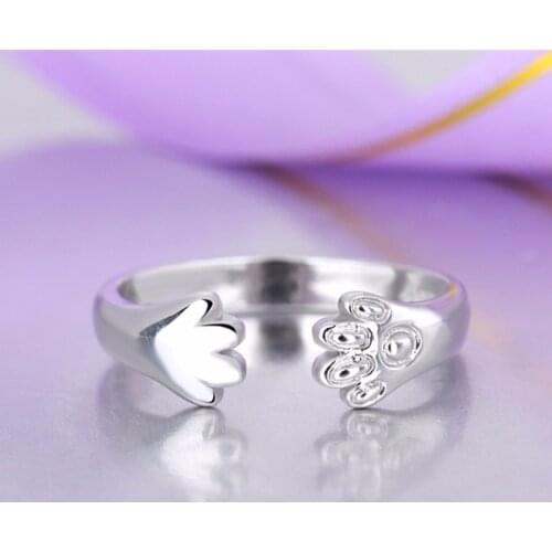 Fashion style Cute Dog Cat Paw Ring For Women New Fashion Silver Plated Claw Jewelry hot-sellin