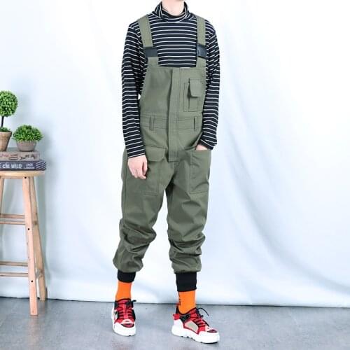 Vintage Mens Casual Pants Overalls Safari Style Loose Trousers Black Army Green Pencil Pants B79