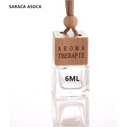 Wholesale and Retail 6ML Car Perfume Pendant Empty Glass Perfume Bottles car accessories 20PCS/LOT