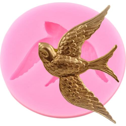 Bird Silicone Mold Cupcake Topper Fondant Moulds Cake Decorating Tools Chocolate Gumpaste Molds Polymer Candy Clay Mould